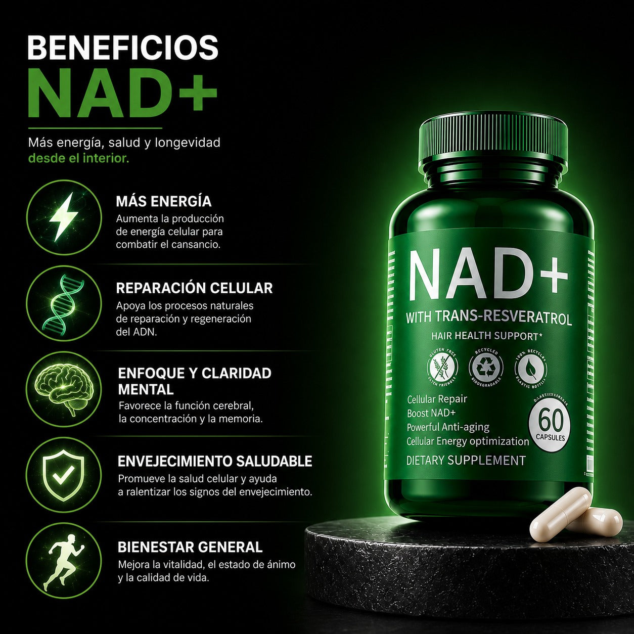 Recupera tu energía todos los días, sin bajones
