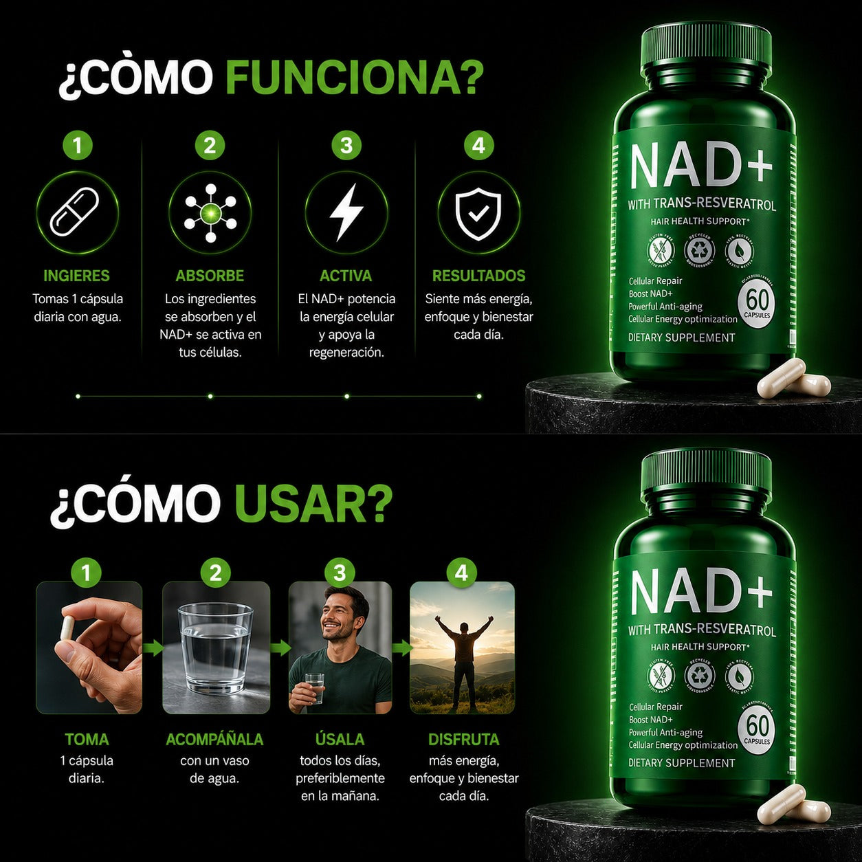 Recupera tu energía todos los días, sin bajones